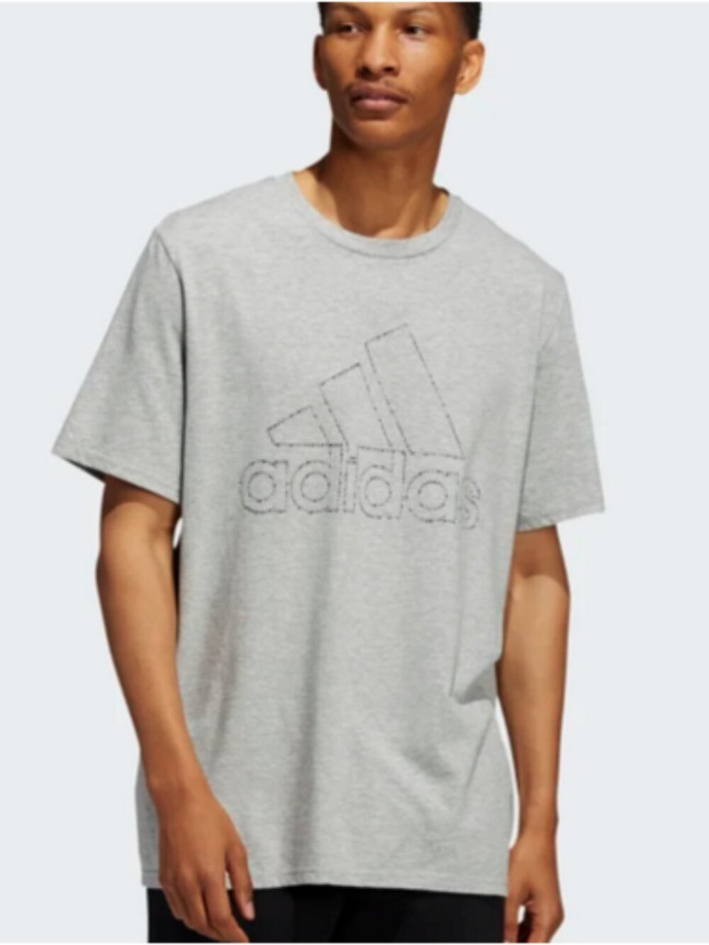 adidas Men' Graphic Tee, Size M, Color Gray